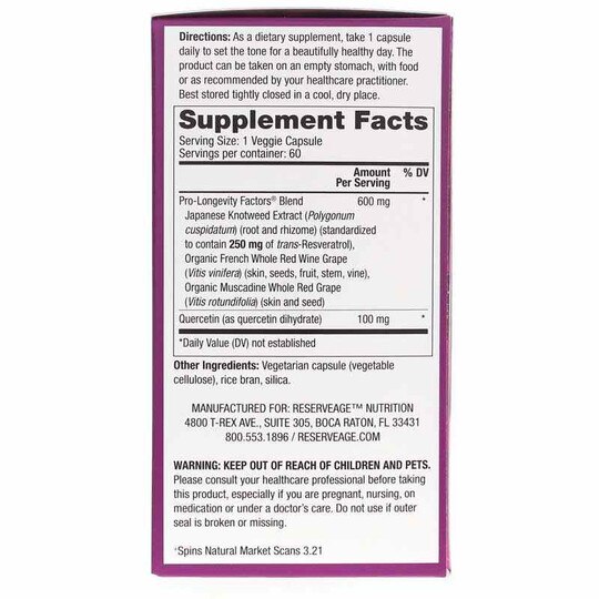 Resveratrol 250 Mg, RVN